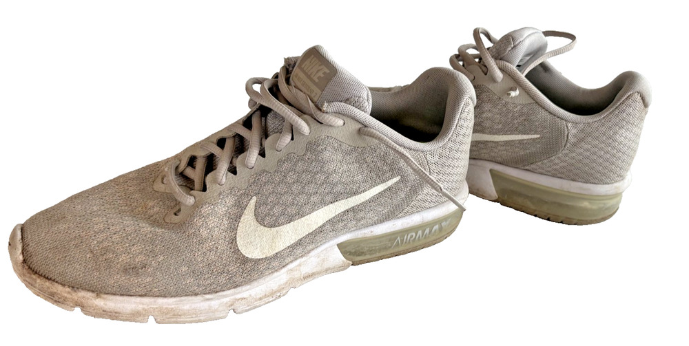 Nike Air Max Sequent 2 Womens Size 1 Beige White Athletic Running Shoes Sneakers